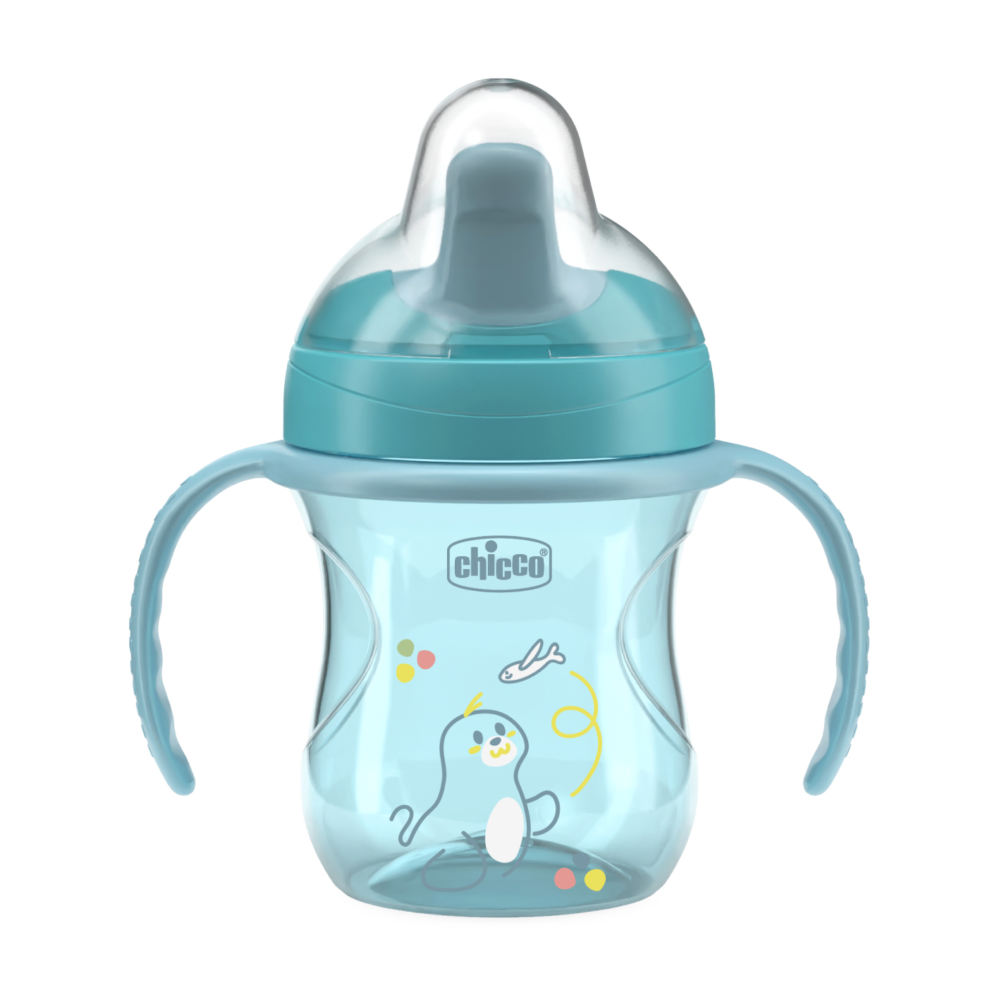 Поїльник-непроливайка Chicco Training Cup від 6 місяців, блакитний, 200 мл (06921.25)